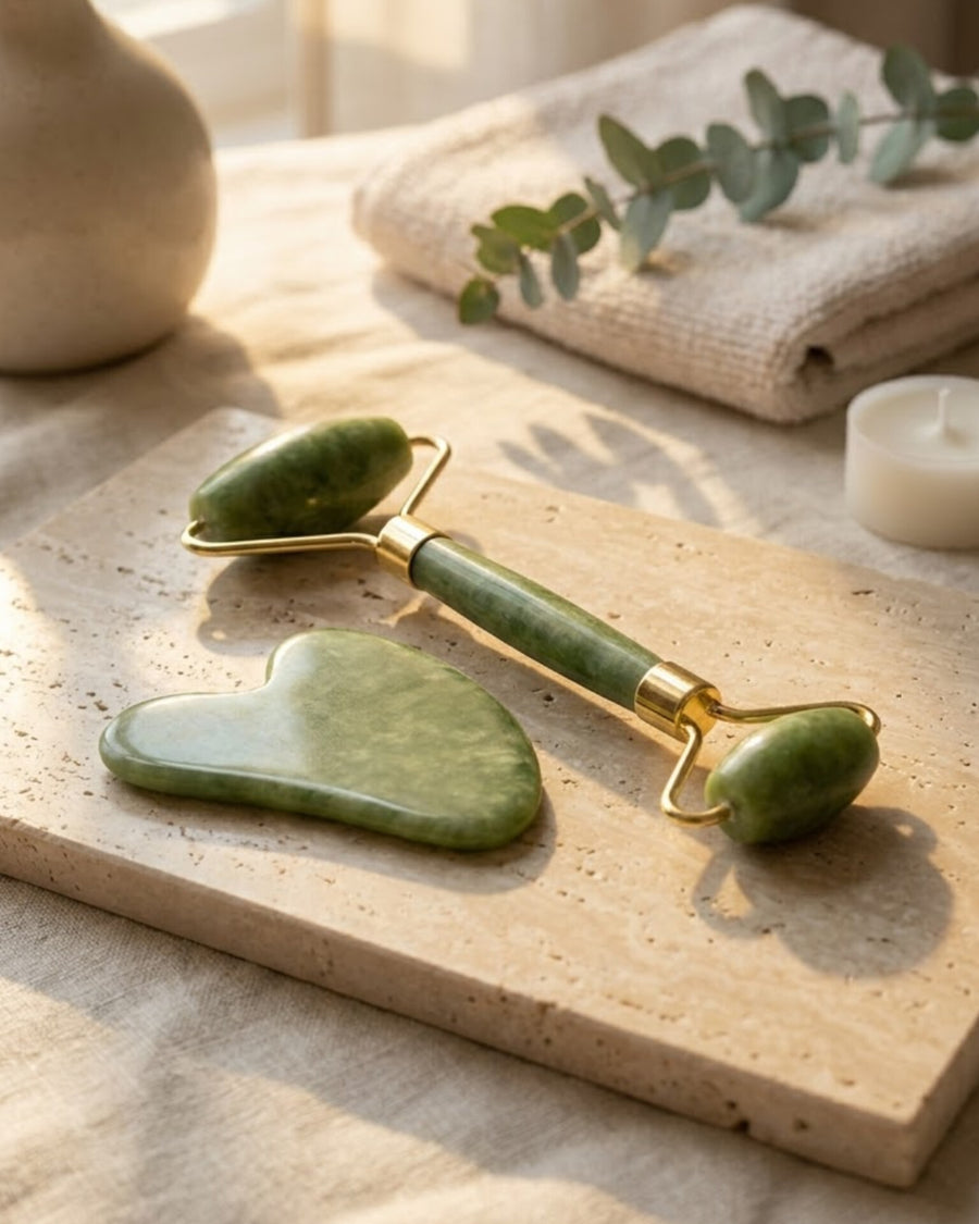 EaseDaily Gua Sha and Jade Roller Set